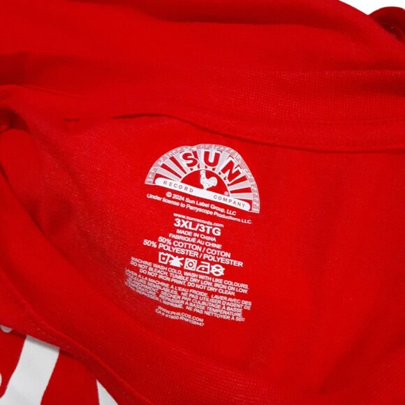 Elvis Presley T-Shirt Size 3XL "You're A HeartBreaker" Sun Records Red XXXL NWOT - Picture 3 of 3